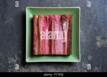 Rhubarb and spelt cake Stock Photo