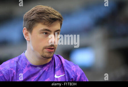 Berlin, Germany. 06th Sep, 2015. Shot putter David Storl during the ISTAF athletics World Challenge in Berlin, Germany, 06 September 2015. Photo: Jens Wolf/dpa/Alamy Live News Stock Photo