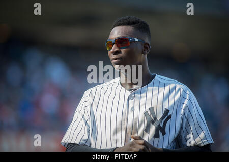 New York Yankees' Didi Gregorius watches his grand slam during the eighth  inning of the team's baseball game against the Tampa Bay Rays, Tuesday,  July 16, 2019, in New York. Rays catcher