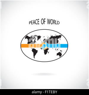 Handshake abstract  design template. Peace of world concept. Stock Photo