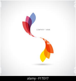 Abstract Flower Logo. Creative Vector lotus flower icon design with ...