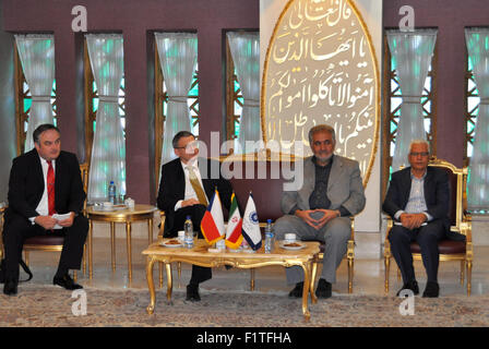 Isfahan, Iran. 5th Sep, 2015. The Czech Foreign Minister Lubomir Zaoralek, second from left, met Esfahan Chamber Of Industry, Mine and Agriculture President Sayed Abdul Wahab Sahl Abadi in Isfahan, Iran, on Saturday, September 5, 2015. © Lenka Penkalova/CTK Photo/Alamy Live News Stock Photo