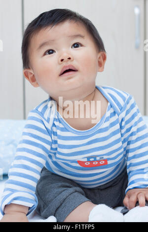 Close-up of a cute Chinese baby boy Stock Photo