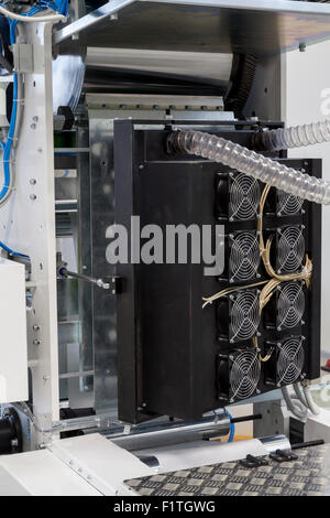 drying device on printing machine close up Stock Photo