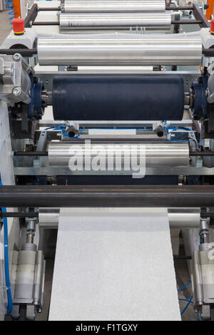 roll paper printing machine close up Stock Photo