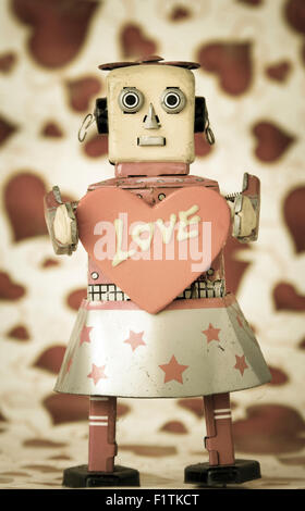 robot in love Stock Photo