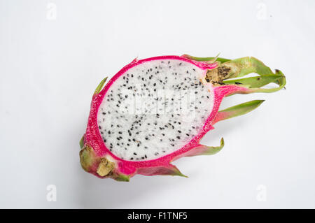 pitaya pitahaya fruit dragon closeup isolated thailand succulent ripe Stock Photo