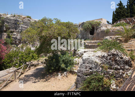 The Archaeological Park in Syracuse, Parco Archeologico della Neapolis, Siracusa  Sicily, Italy Stock Photo