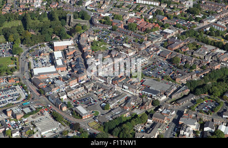 aerial view of the Lancashire town of Ormskirk, UK Stock Photo