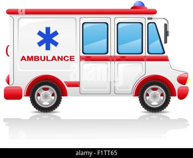 ambulance car vector illustration isolated on white background Stock Vector