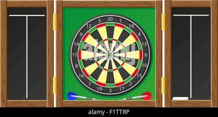 darts vector illustration isolated on white background Stock Vector
