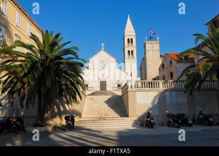 Church in Supetar town on island Brac. Stock Photo