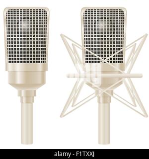microphone vector illustration isolated on white background Stock Vector
