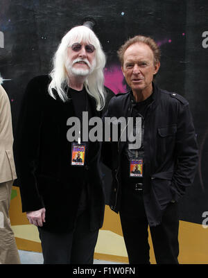 Birthday fan gathering for Ringo Starr's 75th and to call for peace throughout the world  Featuring: Edgar Winter Where: Hollywood, California, United States When: 07 Jul 2015 Stock Photo