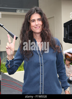 Birthday fan gathering for Ringo Starr's 75th and to call for peace throughout the world  Featuring: Francesca Gregorini Where: Hollywood, California, United States When: 07 Jul 2015 Stock Photo