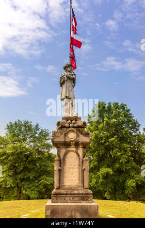 Statue of a Confederate soldier at Westview cemetery on 'Confederate Knoll' in Atlanta, Ga.  4 May, 2012 Stock Photo