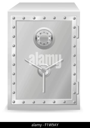 Steel safe with combination lock Isolated on a white background ...