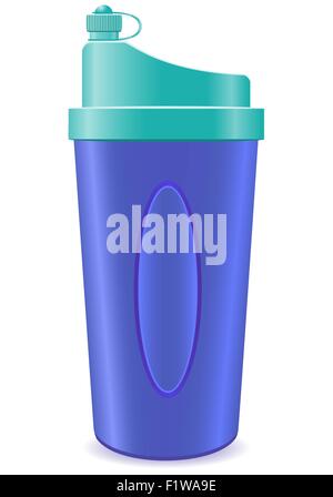 shaker bottle for fitness vector illustration isolated on white background Stock Vector
