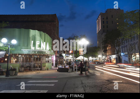 Ann Arbor, MI, USA. 10th June, 2015. Downtown Ann Arbor, Michigan at dusk. © Mark Bialek/ZUMA Wire/Alamy Live News Stock Photo