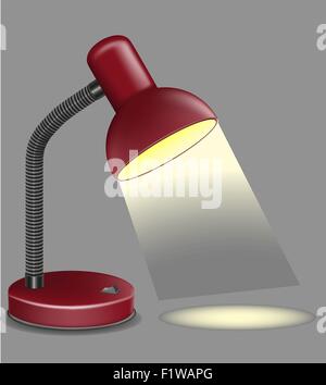 lighting table lamp vector illustration on grey background Stock Vector