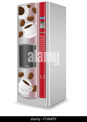 vending coffee is a machine vector illustration isolated on white background Stock Vector