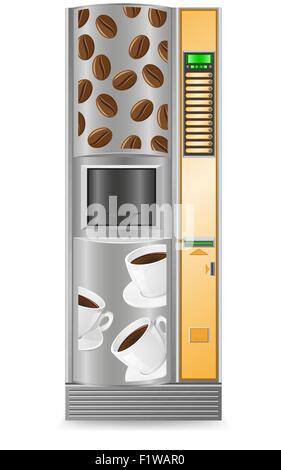 vending coffee is a machine vector illustration isolated on white background Stock Vector
