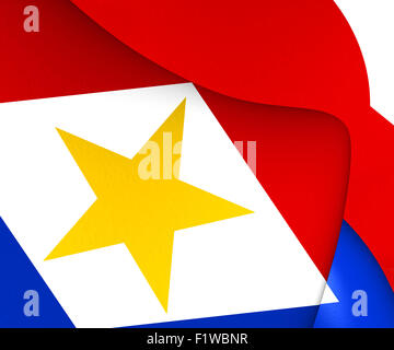 Flag of Saba. Close Up. Stock Photo