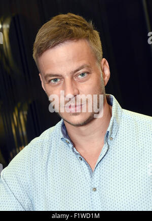 Berlin, Germany. 01st Sep, 2015. dpa-exclusive - Actor Tom Wlaschiha in Berlin, Germany, 01 September 2015. The third season of the series Crossing Lines starts on 22 October 2015. Photo: Britta Pedersen/dpa/Alamy Live News Stock Photo
