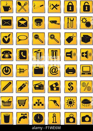 icons set  for design vector illustration isolated on white background Stock Vector