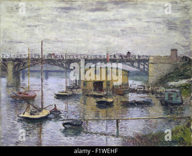 Claude Monet - Bridge at Argenteuil on a Gray Day Stock Photo