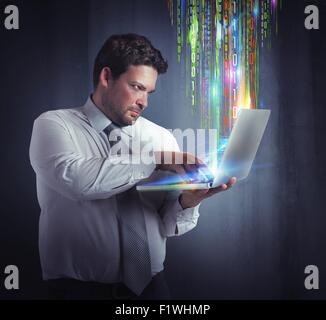 Hacker businessman Stock Photo