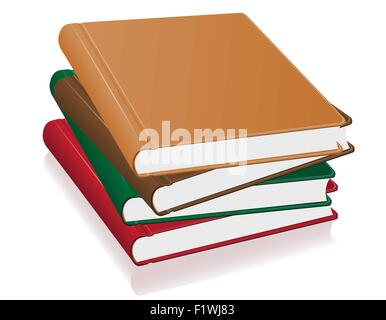 books stack vector illustration isolated on white background Stock Vector