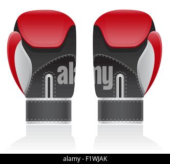 boxing gloves vector illustration isolated on white background Stock Vector