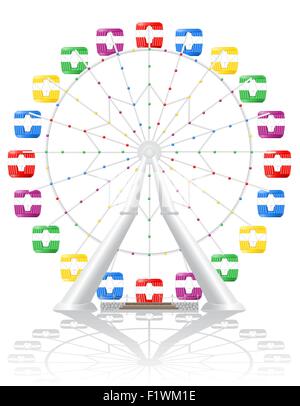 ferris wheel vector illustration isolated on background Stock Vector