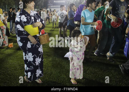 SHAH ALAM, MALAYSIA - SEPTEMBER 5: Bon-Odori Festival in Shah Alah,  on September 5, 2015. Participants in 'Bon Odori' festival, Stock Photo