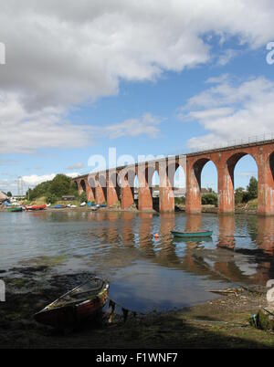 Brick viaduct Montrose Scotland  August 2015 Stock Photo