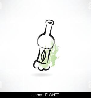 bottle with liquid icon Stock Vector