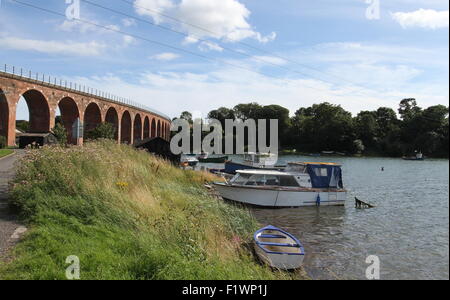 Brick viaduct Montrose Scotland  August 2015 Stock Photo