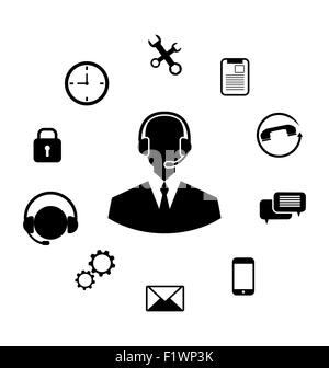 Concept of Help Desk Service Stock Vector