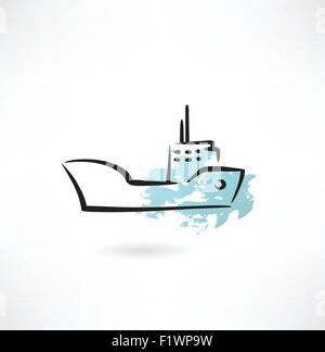 steamer grunge icon Stock Vector
