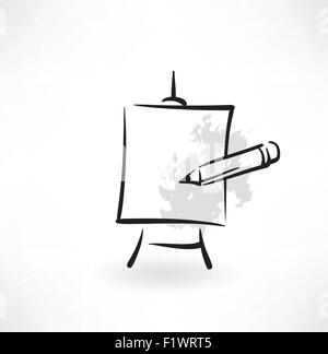 black vector easel icon on white background Stock Vector Image & Art ...