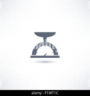 kitchen scale icon Stock Vector