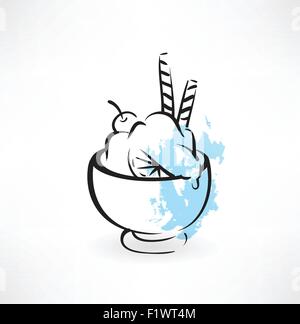 dessert ice-cream icon Stock Vector