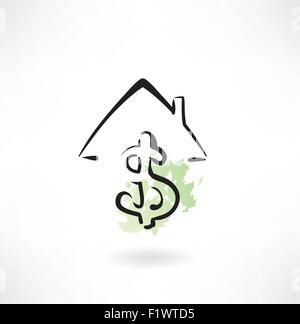 rental and sale of home icon Stock Vector
