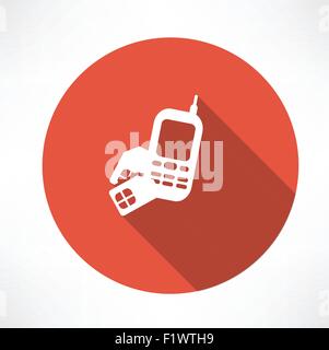 phone with sim card icon Flat modern style vector illustration Stock Vector