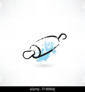 rolling pin icon Stock Vector