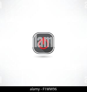 Power button icon,Flat on off switch symbol vector illustration Stock ...