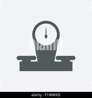 retro-store scales icon . Flat modern style vector illustration Stock Vector