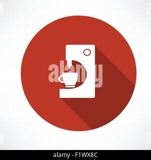 coffee machine with cup icon. Flat modern style vector illustration Stock Vector