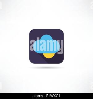 sun and cloud icon Stock Vector Image & Art - Alamy